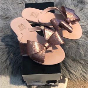 Toddler bow jelly flip flops